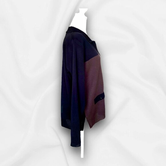 Vintage Misook Brown & Black Cardigan Officewear, Careerwear, Old Money, Classic - Picture 4 of 8